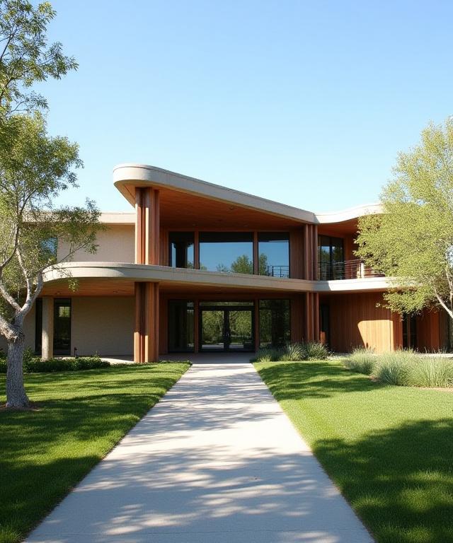 Arquitectura moderna de la casa club Sierra Verde